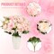 12 Bundles Peonies Artificial Flowers Silk Flowers Fake Peony Bouquet Faux Peonies Flowers Bulk for Decoration Vase Florals Arrangements Home Wedding Centerpieces Party Decorations